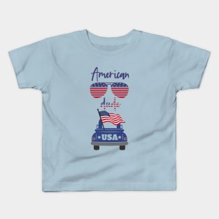 USA Truck Dude Kids T-Shirt